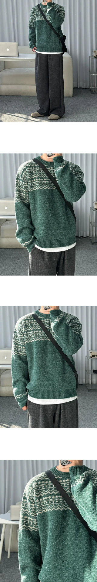 jacquard pullover