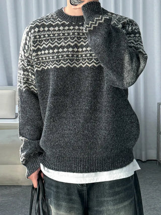 jacquard pullover