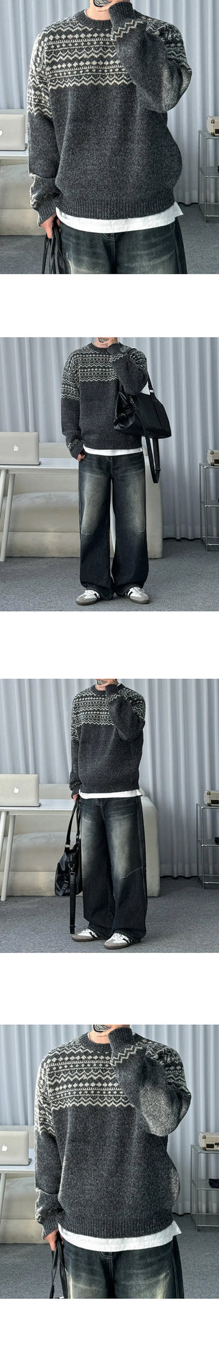 jacquard pullover
