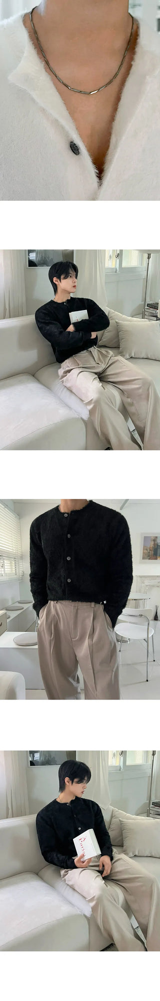 round neck cardigan