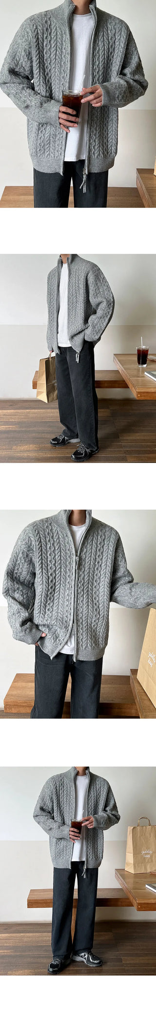 half turtleneck coat