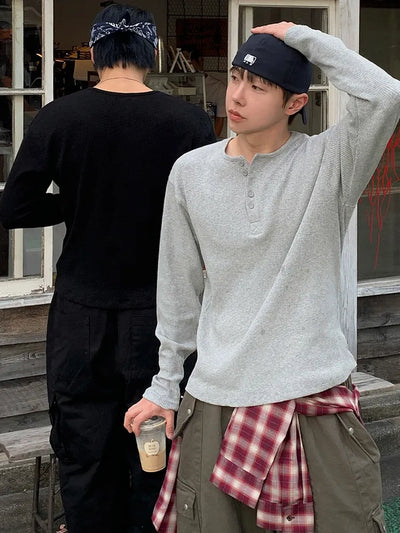 waffle henley shirt