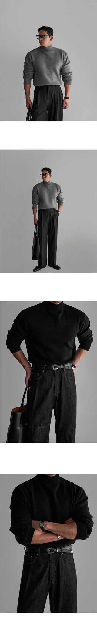 half turtleneck sweater