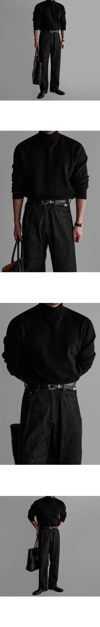 half turtleneck sweater