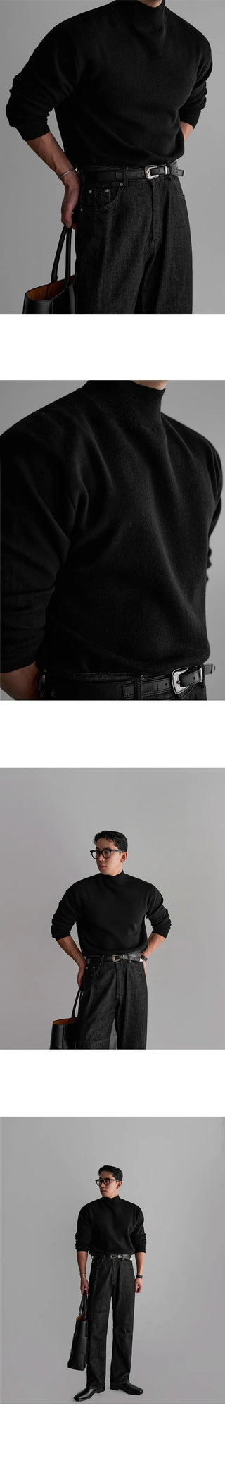 half turtleneck sweater