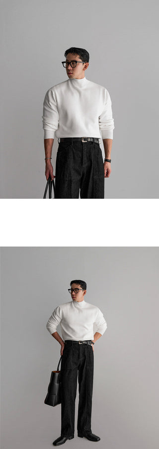 half turtleneck sweater