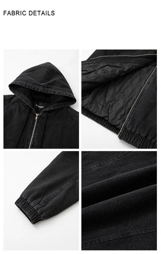 hooded padded coat