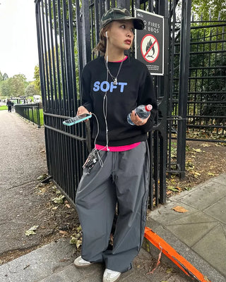 (ORIGINAL) SOFT Lettering Sweatshirt (Fleece-lined)