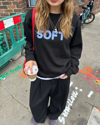 (ORIGINAL) SOFT Lettering Sweatshirt (Fleece-lined)