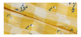 yellow plaid short skirt