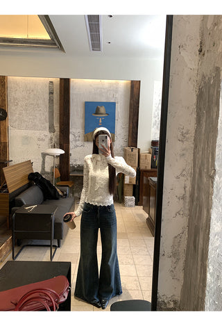 white sexy long top