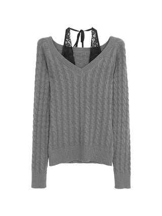 black lazy sweater
