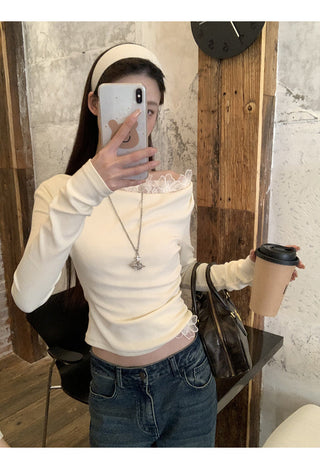 white sexy oblique top