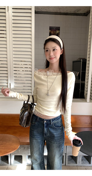 white sexy oblique top