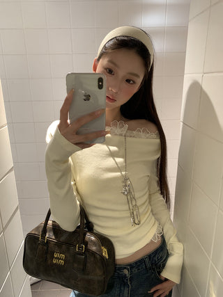 white sexy oblique top