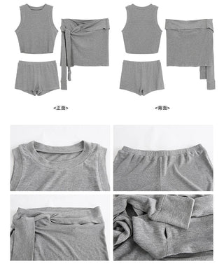 gray leisure suit set