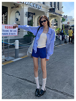 blue sports shorts