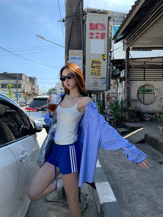blue sports shorts