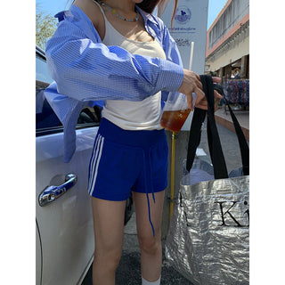 blue sports shorts