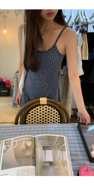 sleeveless floral dress