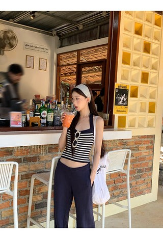 striped halter top