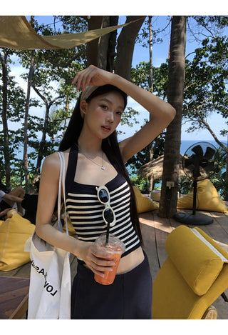 striped halter top