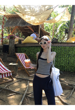 striped halter top