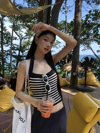 striped halter top