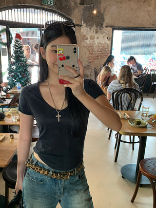 white slim fit top