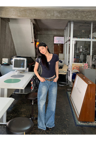 white slim fit top