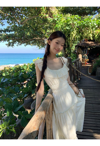white backless dress