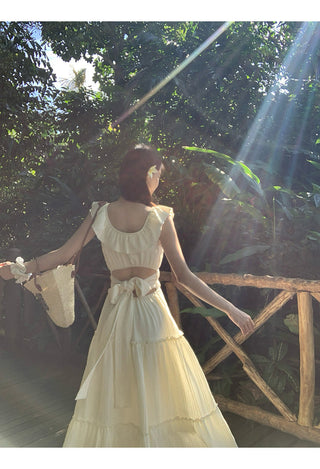 white backless dress