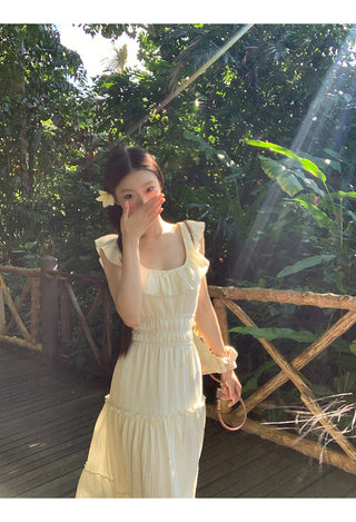 white backless dress