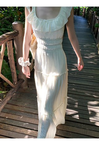 white backless dress