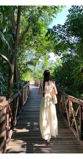 white backless dress