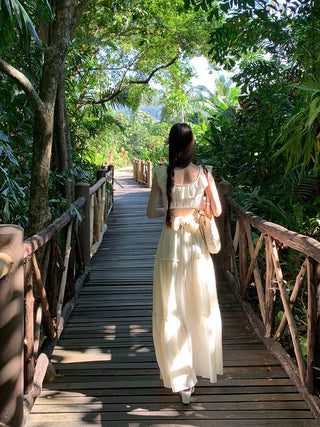 white backless dress