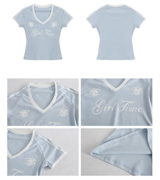 V-neck crop top