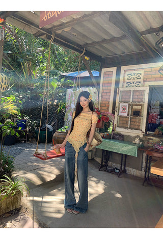 floral off-shoulder top