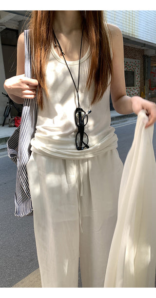 white chic camisole