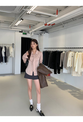 gray high waist skirt