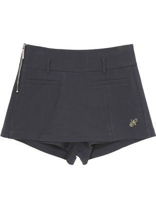 gray high waist skirt