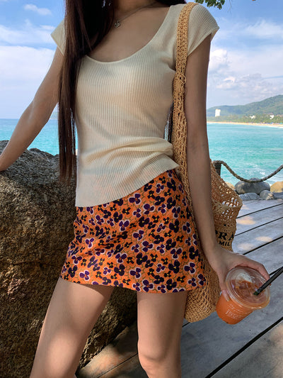 floral sheath skirt