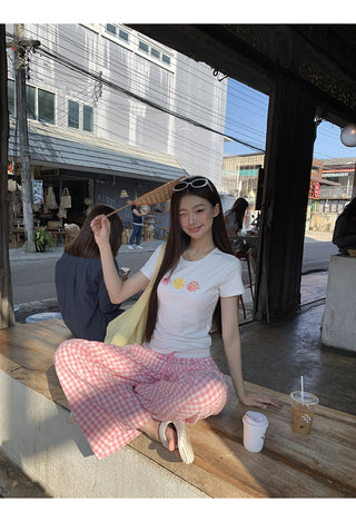 pink plaid pants