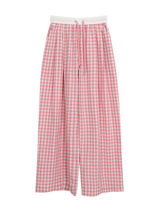 pink plaid pants