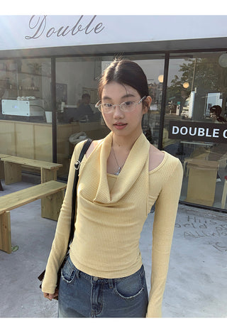yellow sexy long top