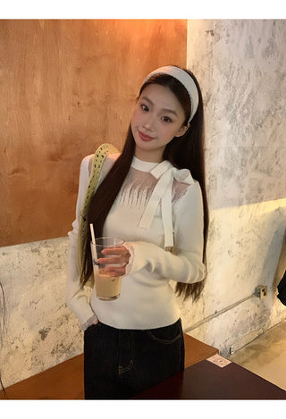 white lazy sweater