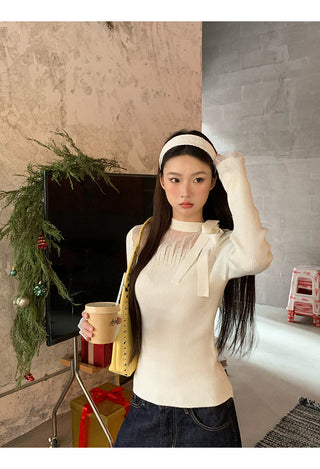 white lazy sweater