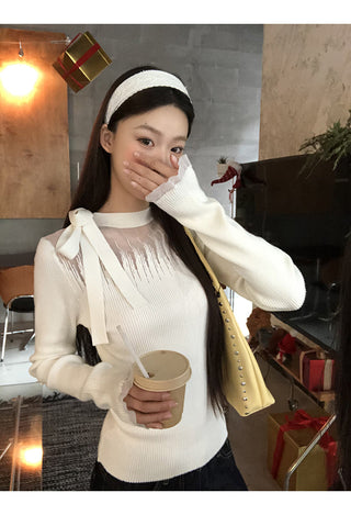 white lazy sweater