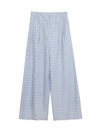 blue plaid pants