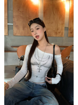 white off-shoulder top